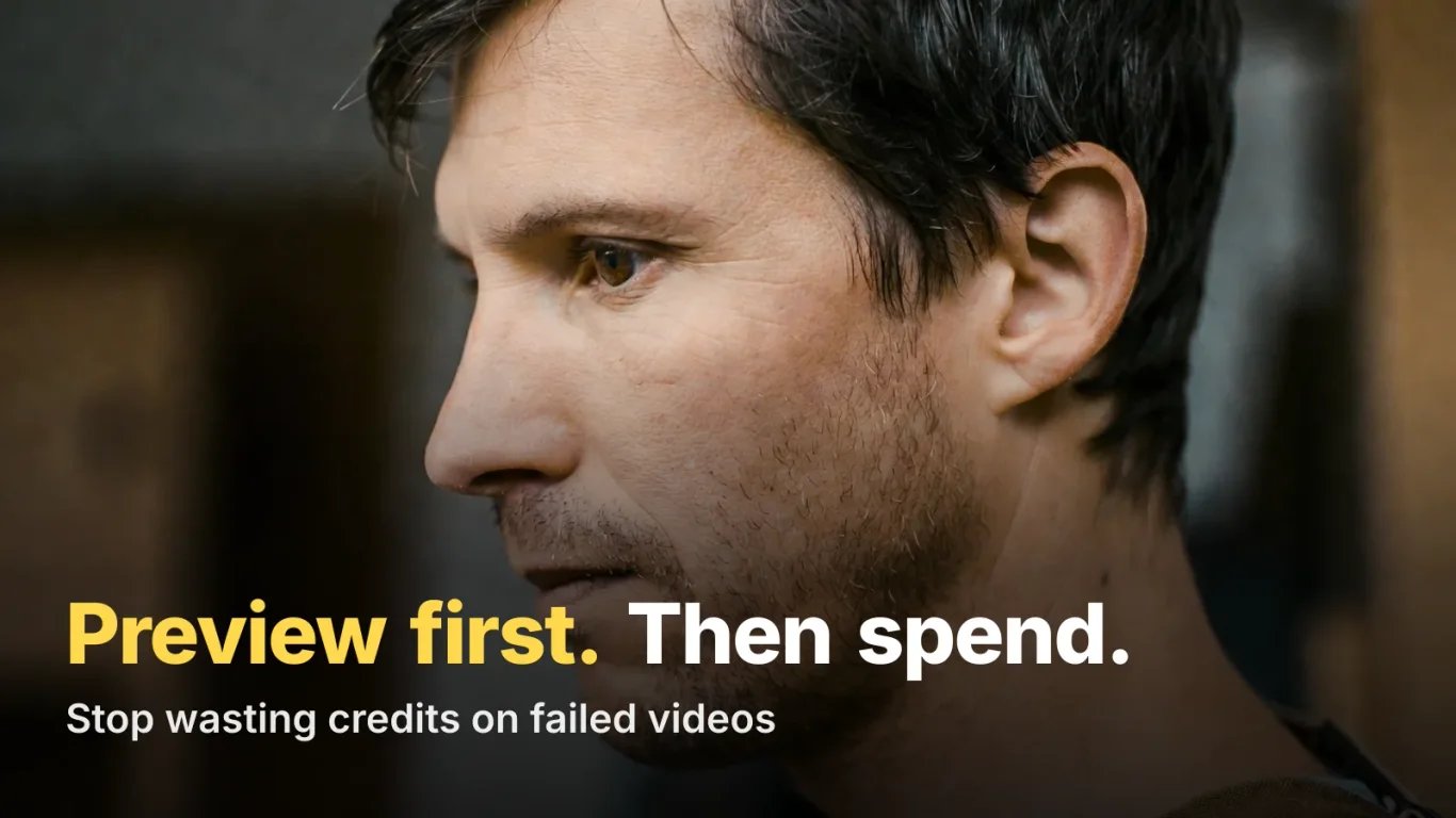 Erst die Vorschau: keine Credits verschwenden