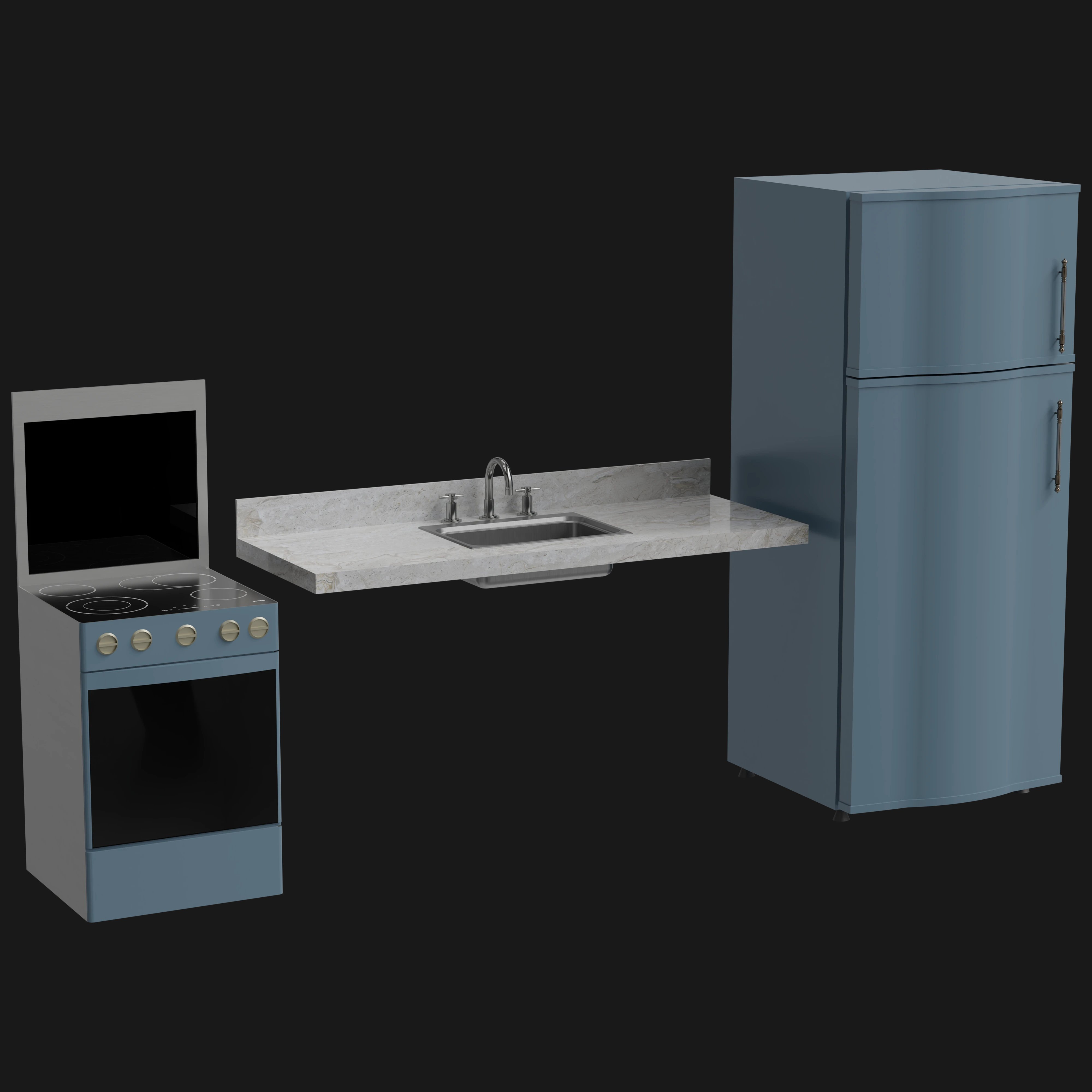 Kitchen Rack 3D Model - A23D