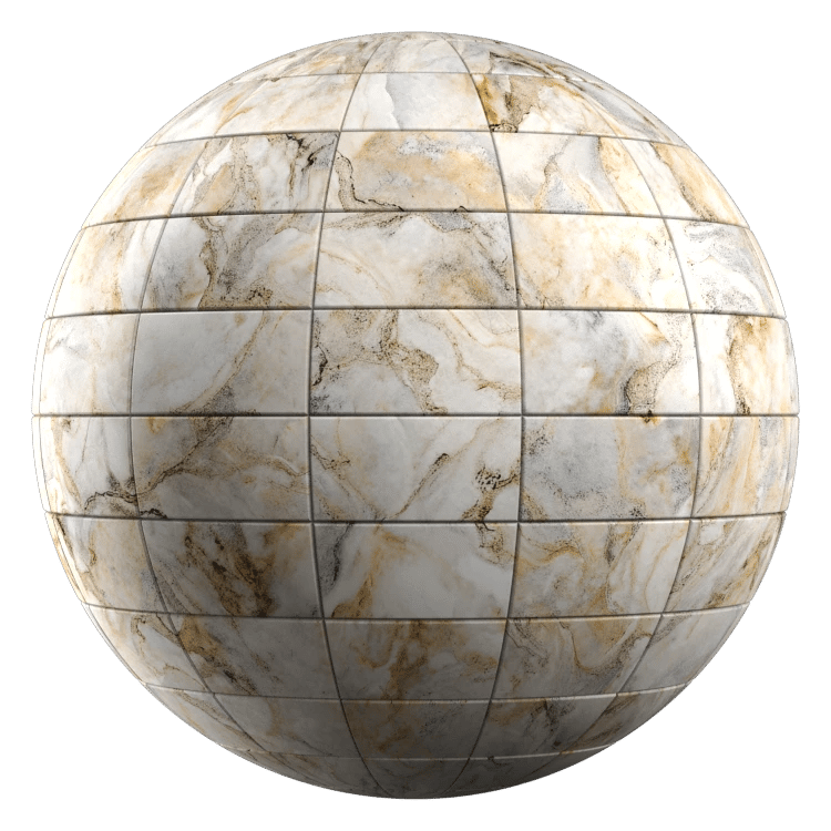 Marble Pattern Tile PBR Texture - A23D