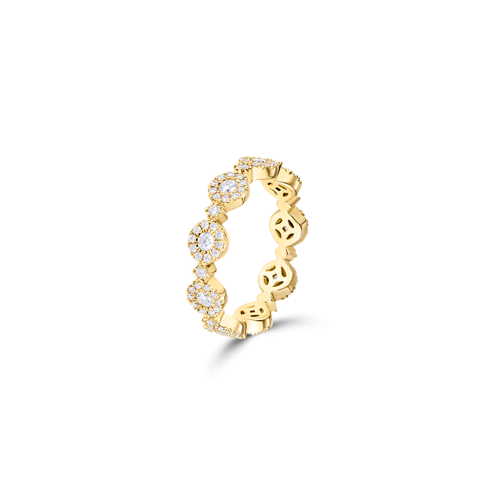 Triolette oval diamond ring