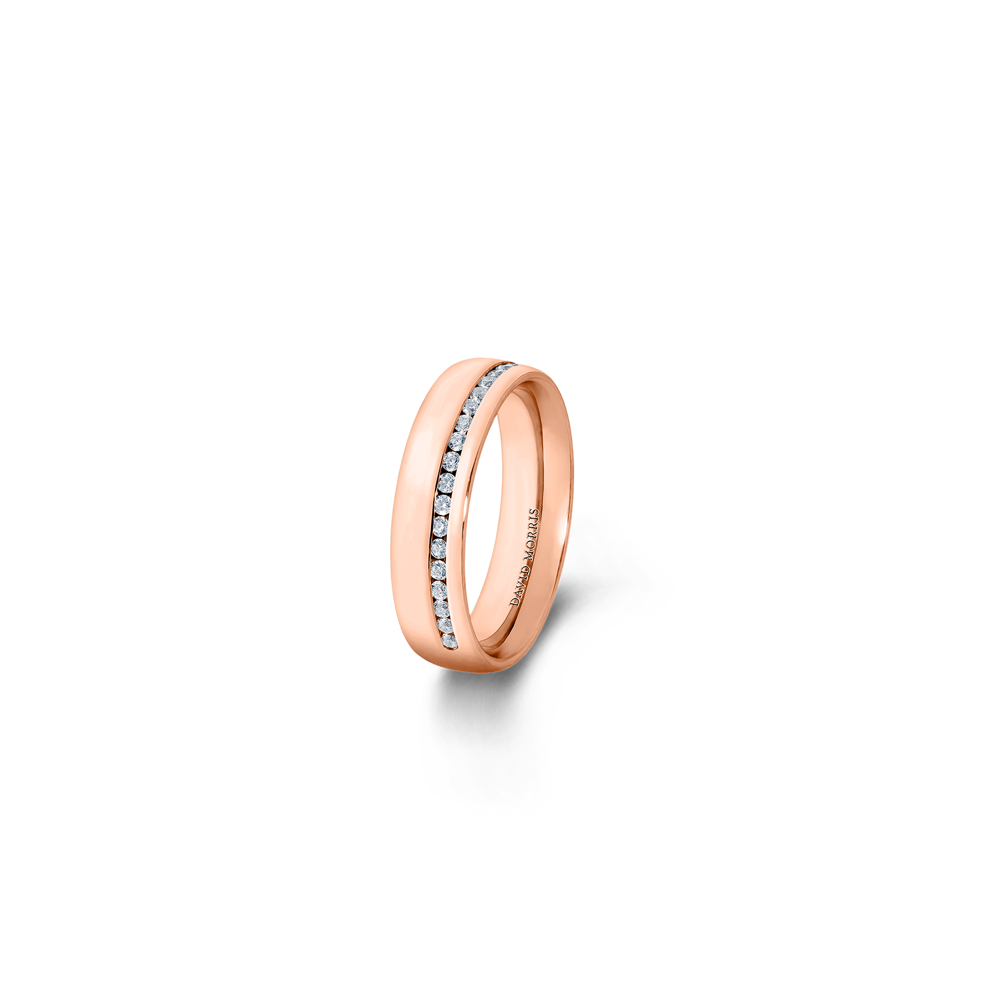 One row channel set dimond wedding band 1 rg m 2 4 from david morris