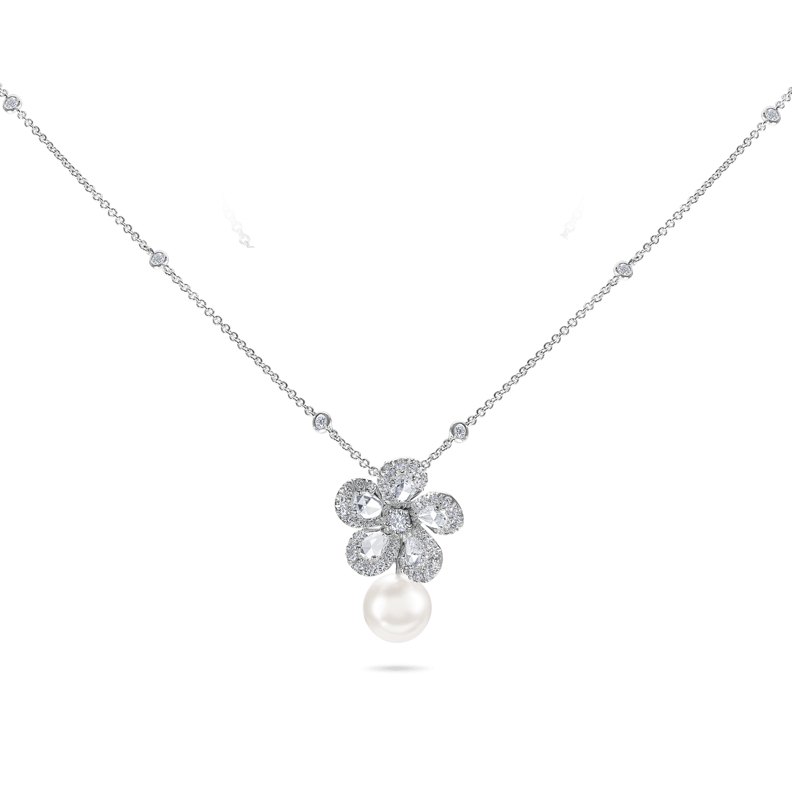 Miss Daisy Pearl Drop Pendant - David Morris