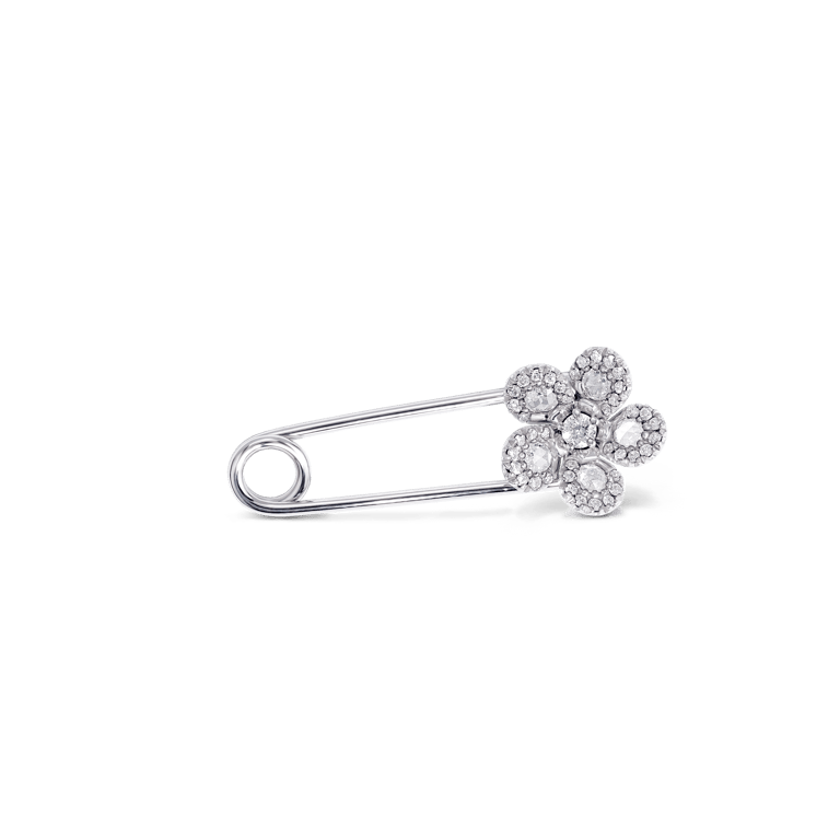PMO DAISY SAFETY PIN #1 SILVER