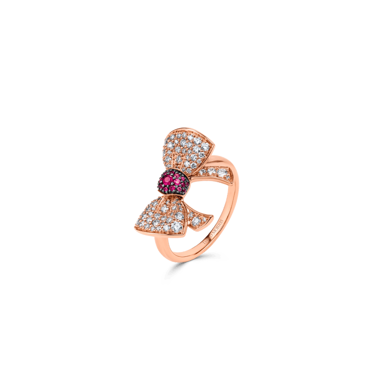 Beaux Double Ring Ruby - David Morris