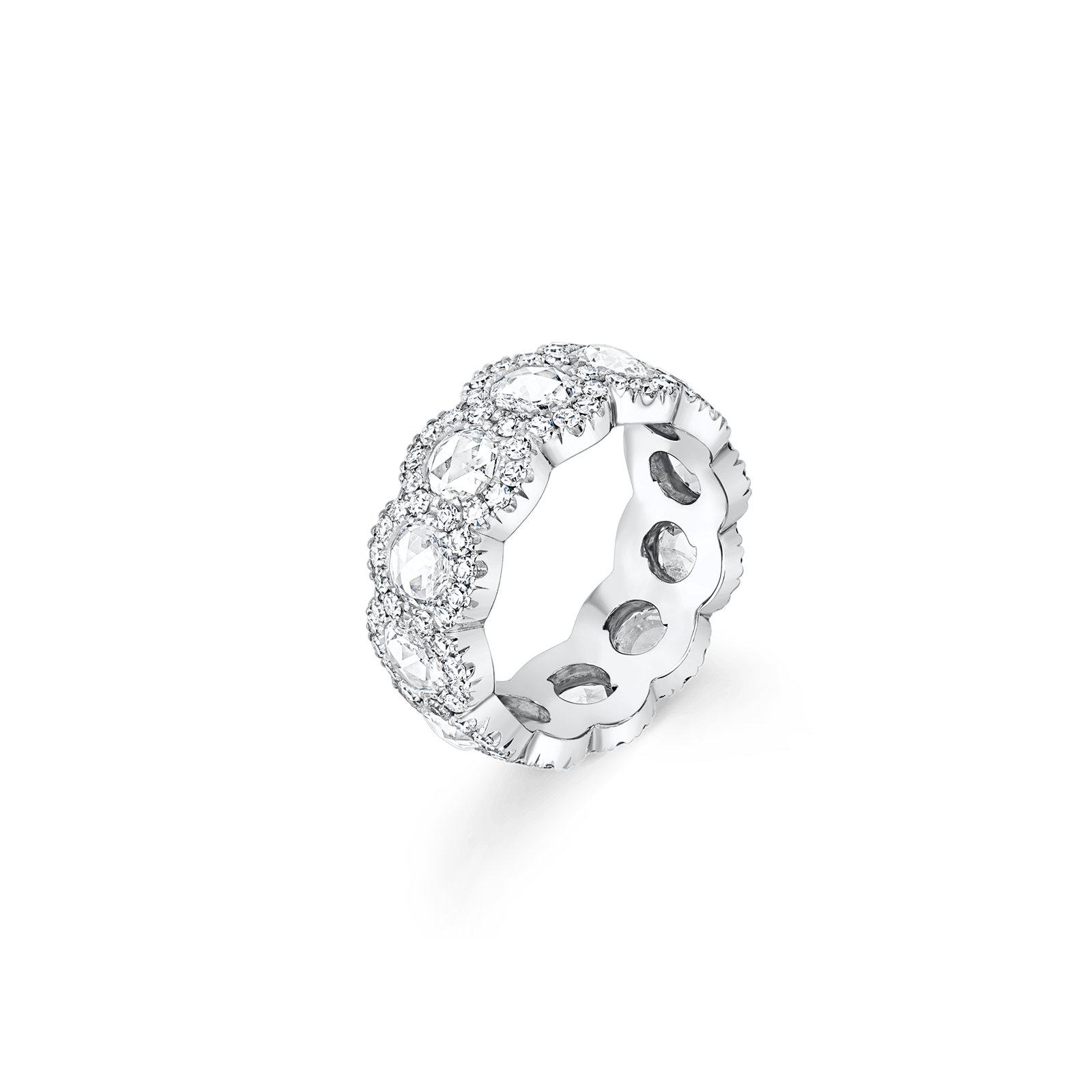Rose cut eternity band