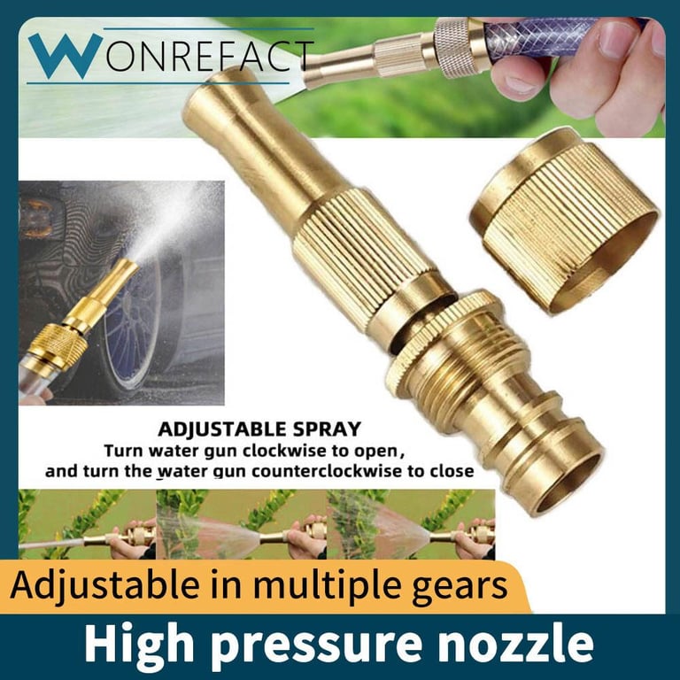 Brass High Pressure Car Wash Adjustable Straight Handle Hose Nozzle Garden Tool Faucet Home Accessories