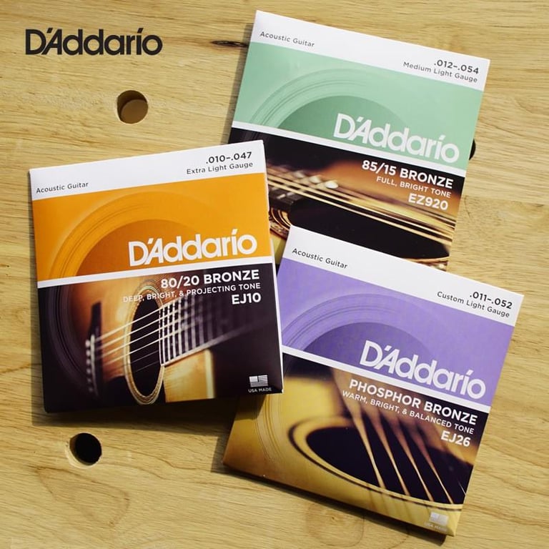 Ready Stock D'Addario Strings Great Acoustic Bronze Guitar Strings Music Accessories For Guitars
