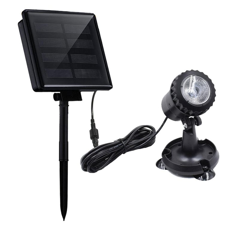 LEDs Pool Lights Waterproof Solar Powered Garden Pond Light Pathway Walkway Lawn Backyard Lighting Outdoor Security Landscape Lamp (Four Bulb)