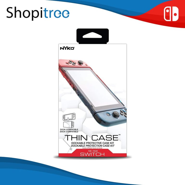 Nyko Thin Case (Neon) for Nintendo Switch + Tempered Glass Screen Protector