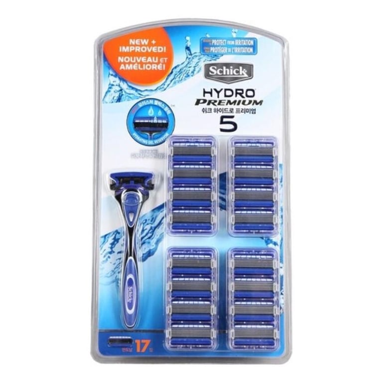 Schick HYDRO 5 Premium Razor Blade 16+1 / Men's Grooming / Safety Shaver