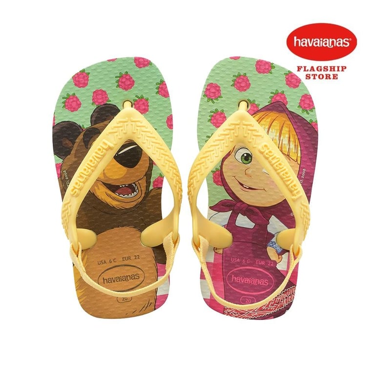 Havaianas Baby Masha & the Bear - Apple Green Sandals