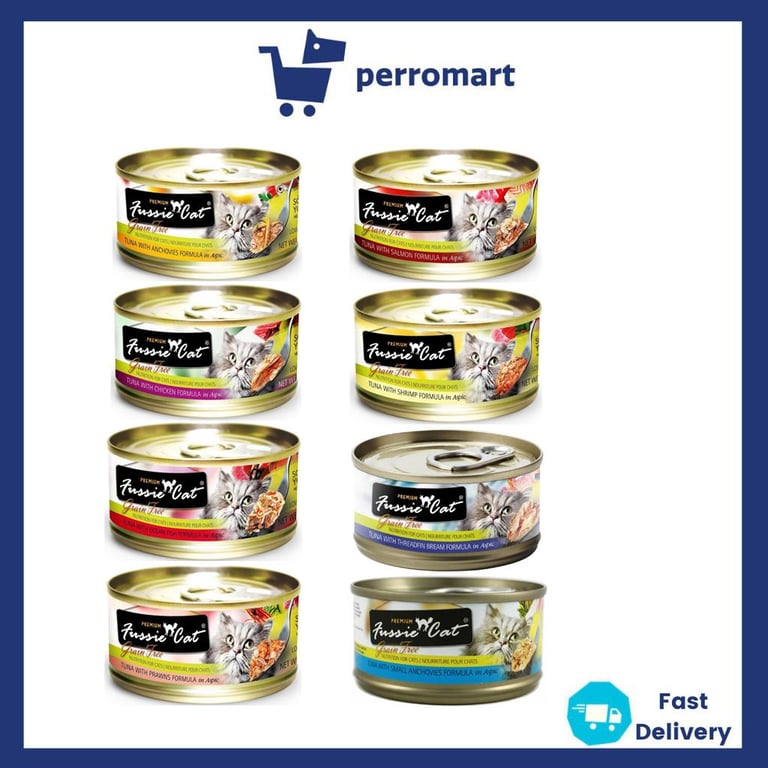 [Bundle of 24] Fussie Cat Premium Black Label Cat Wet Food 80g [8 Flavors]