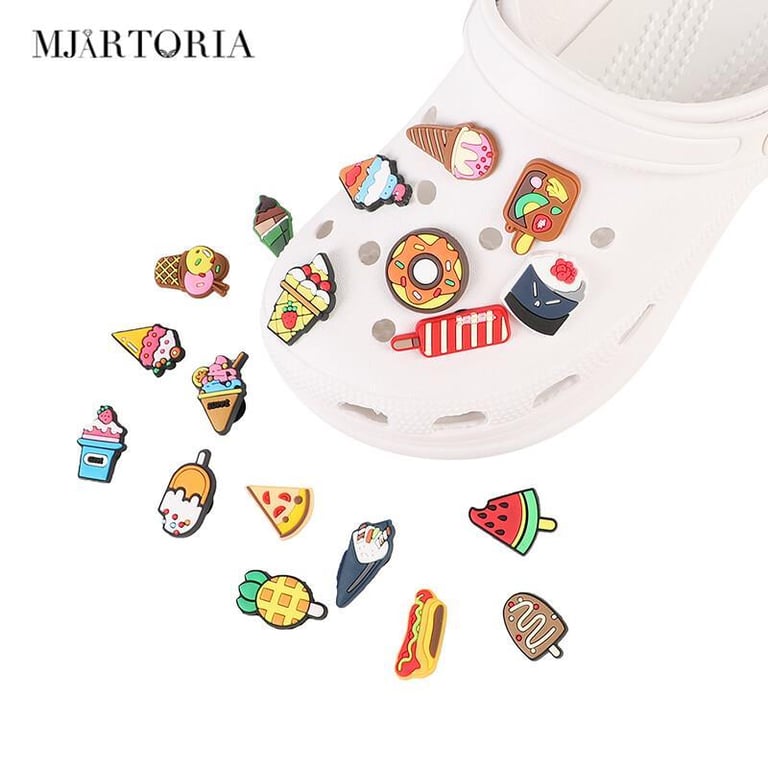MJartoria Cake Ice Cream Series Pattern Slipper Buckle Jibbitz Shoe Charms Crocs Shoe Accessories Jibbitz Set Crocs Accessories For Children And Adults Party X-mas Gifts