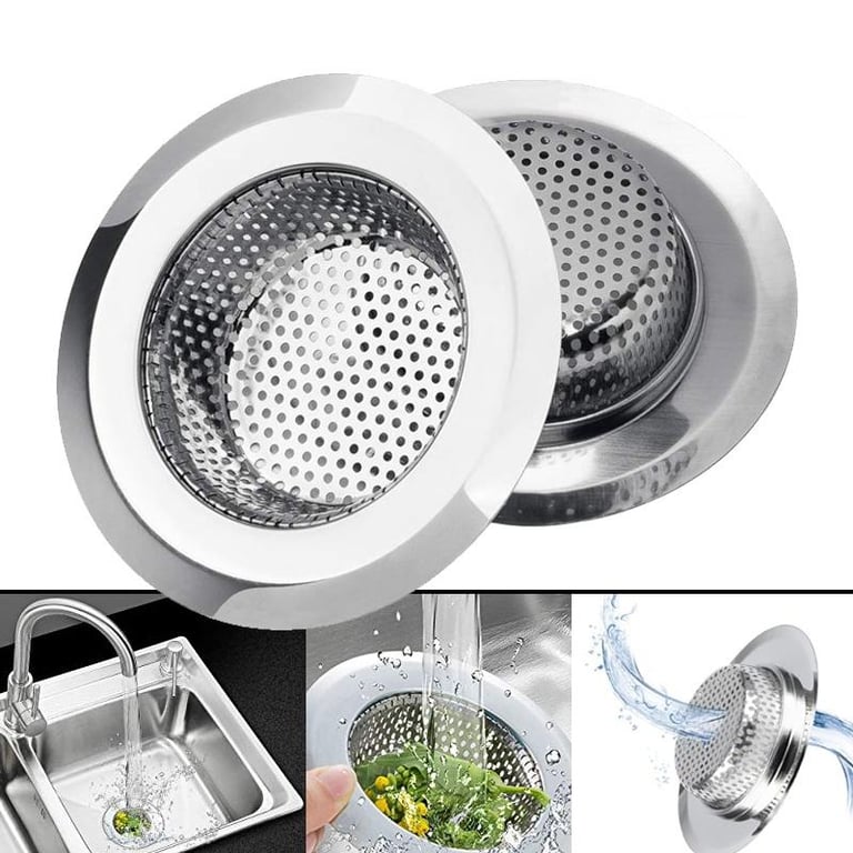 Stainless Steel Sink Strainer Polished Drain Sink Filter - Precise Filtration - Used In Kitchen Bathroom Sewer