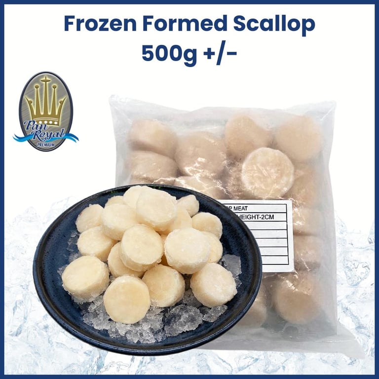 [PAN ROYAL] Frozen Formed Scallop 500g +/- 扇贝肉