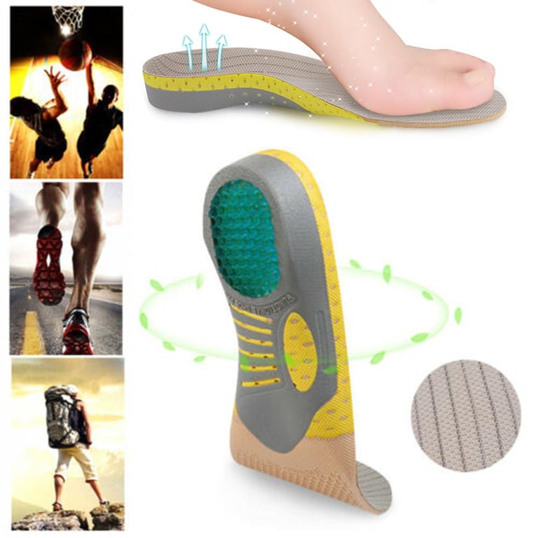 1 pair Sports High Arch Support Feet Care Breathable Plantar Fasciitis Flat Foot Pad Orthopedic Pad Orthotic Shoe Insoles Inserts