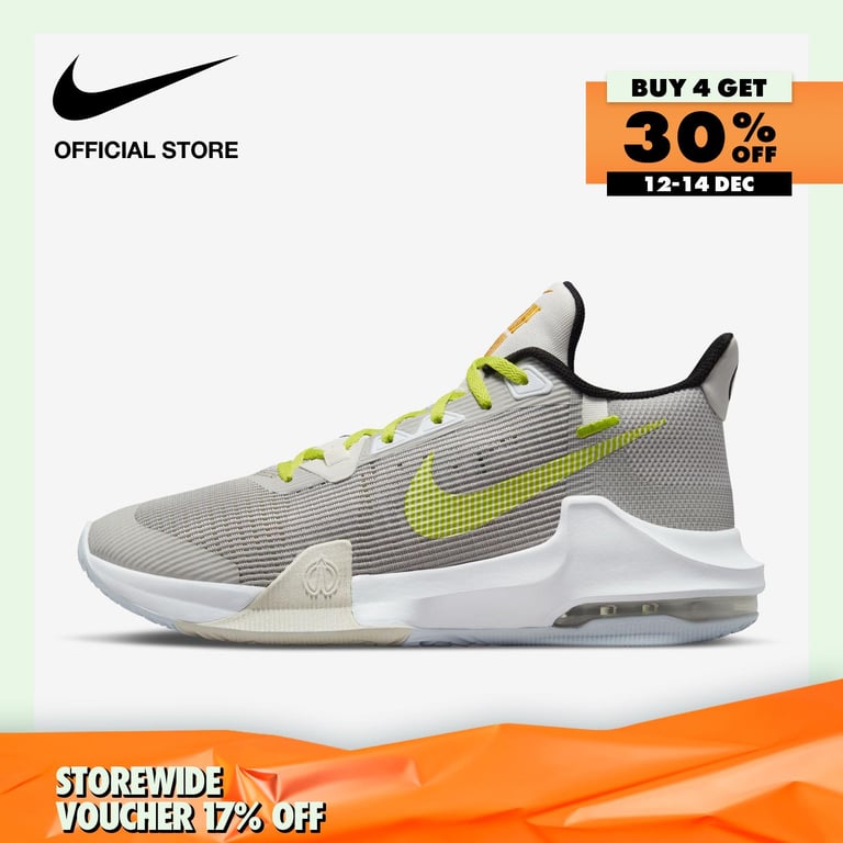 Nike Men's Air Max Impact 3 Basketball Shoes - Light Iron Ore