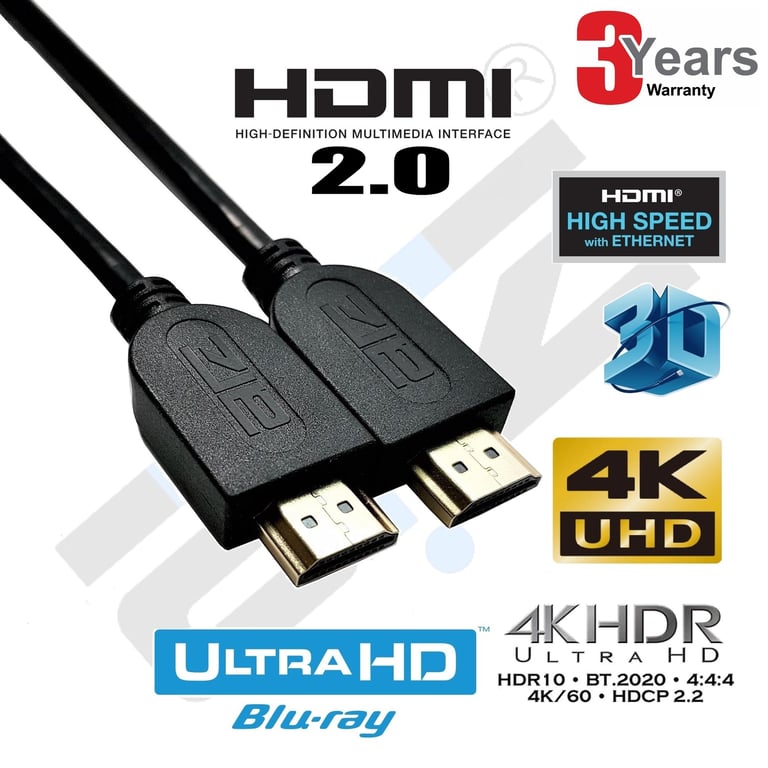 ATZ High Speed HDMI v2.0 Cable 4K with Ethernet - 1.5 Meter, HDMI 2.0 Cable, HDMI Cable 1.5m, Hdmi Cable 1.5m, hdmi, hdmi to hdmi cable, HDMI Arc