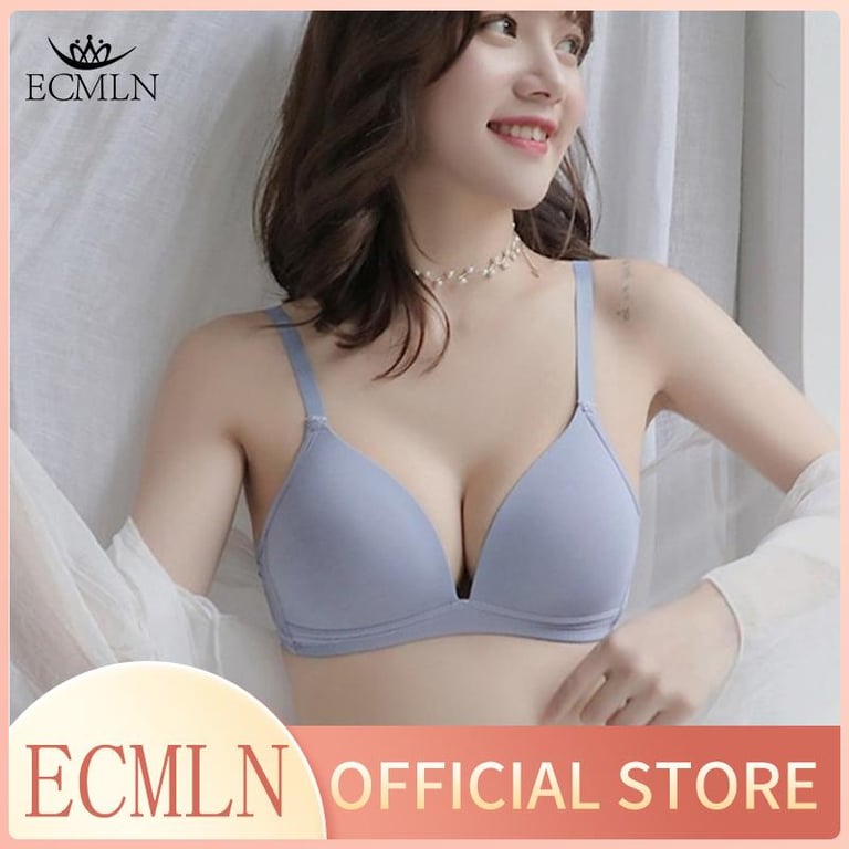 ECMLN Push Up Bra for Women Seamless Sexy Gather Comfortable Wireless Brallete Cup A/B