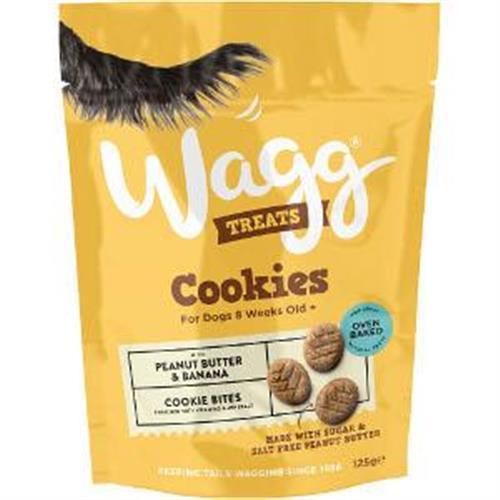 WAGG OVEN BAKED COOKIES - PEANUT BUTTER (BANANA) 125g