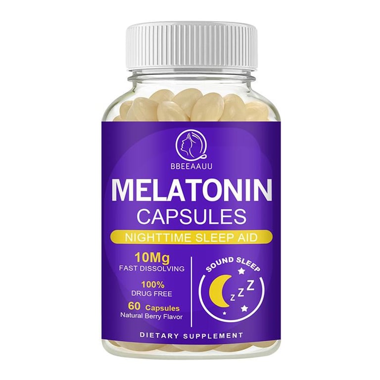 Melatonin Capsules Adult Sleep Melatonin 10mg Regulates sleep for a good night's sleep