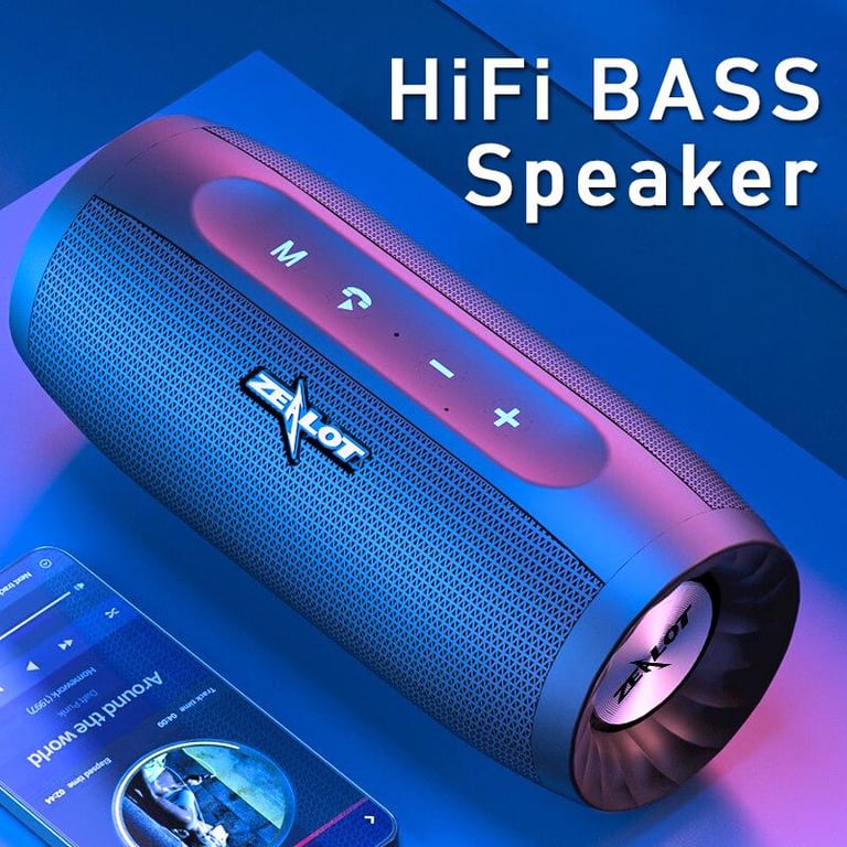 ZEALOT S16 Portable Wireless Bluetooth Speaker Stereo Bass Support Micro SD Card AUX microphone