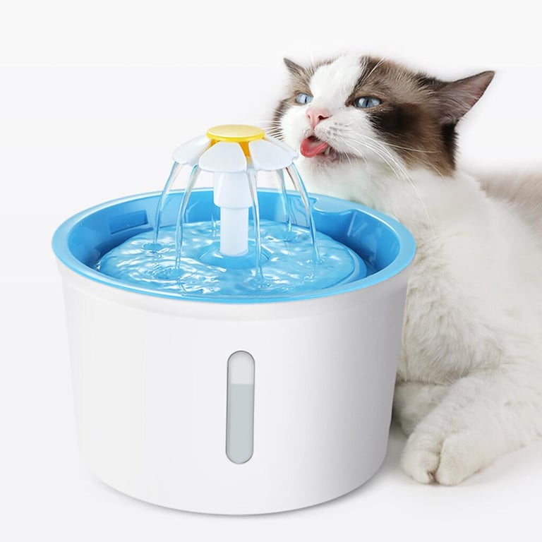 2.4L Automatic Pet Cat Water Fountain with LED Electric USB Dog Cat Pet Mute Drinker Feeder Bowl Pet Fountain with Drinking Water Dispenser