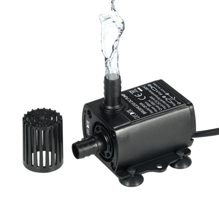 Decdeal USB DC5V 4.8W Ultra-quiet Mini Brushless Water Pump Waterproof Submersible Fountain Aquarium Circulating 300L/H Lift 300cm