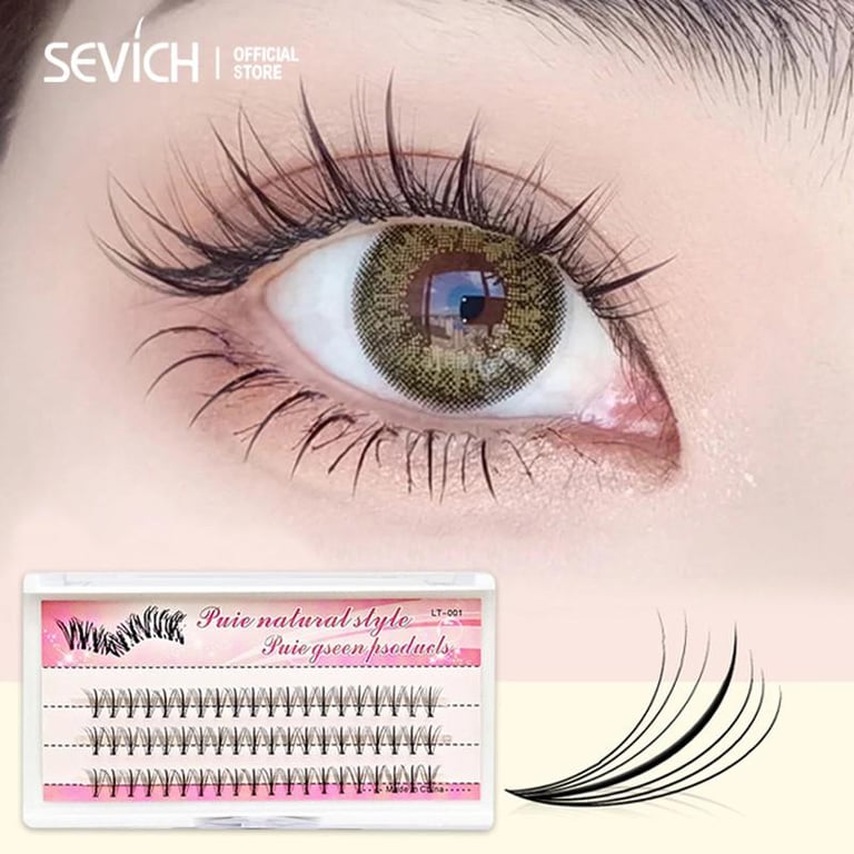 SEVICH Mink Eyelashe 60 Cluster Natural Grafting False Eyelashes