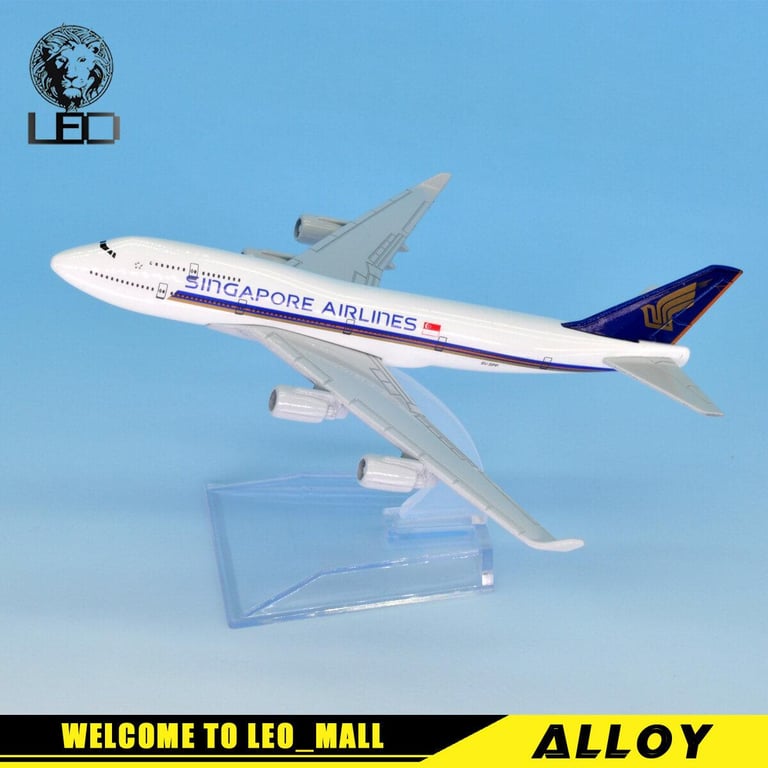 LEO 16cm 1:400 SINGAPORE AIR Boeing 747 airplane models toys for kids car for kids kids toys toys for boys