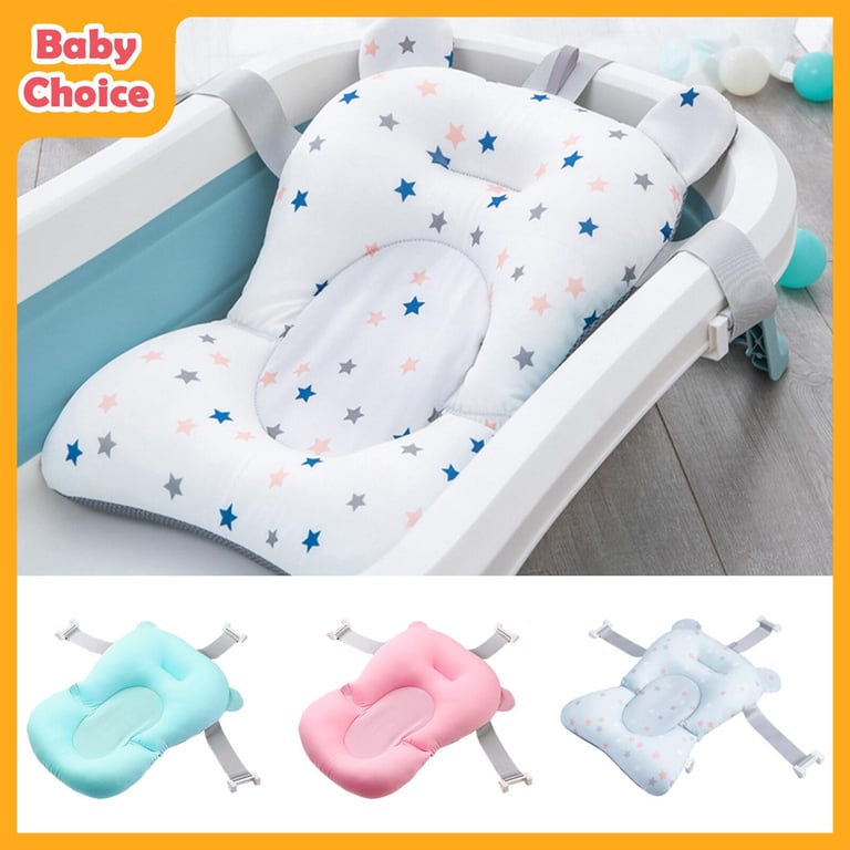 Baby Bath Pad, Universal Floating Non-slip Infant Bath Tub Cushion Pillow Support Seat for Newborn Boys Girls 0-12 Months