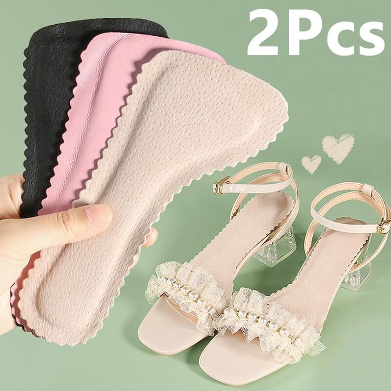 Soft Breathable Non-slip Insoles for Women Pain Relieve Cushioning Forefoot Sole Inserts Imitation Leather Insole Shoes Cushion