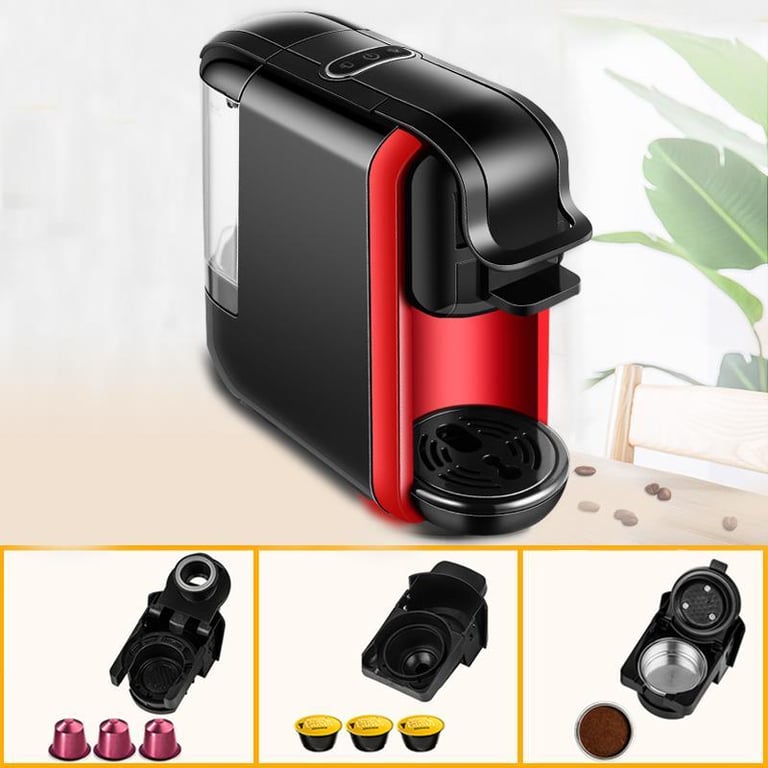 ZZUOM 3 in 1  Espresso Coffee Machine 19Bar Multiple Capsule Coffee Maker Compatible with Nespresso、Dolce Gusto Capsule,Coffee Powder and ESE coffee pod(optional Adapter for illy pod, Lavazza Blue, Lavazza A Modo Mio&K-CUP and Caffitaly)