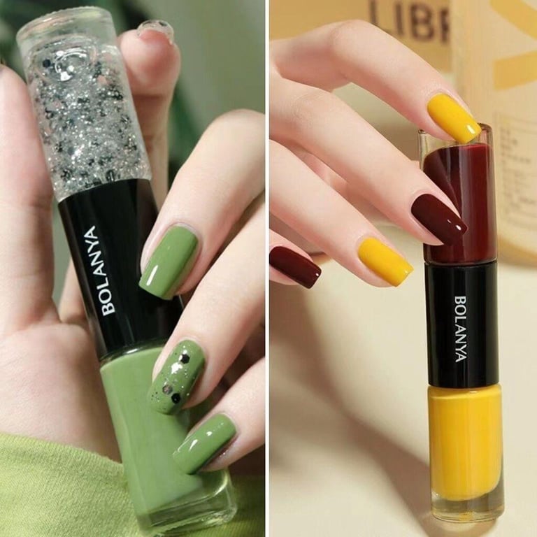 Favogue Peel off Nail-Polish 2 Tone No Bake lasting not peelable Quick dry Nail-Polish