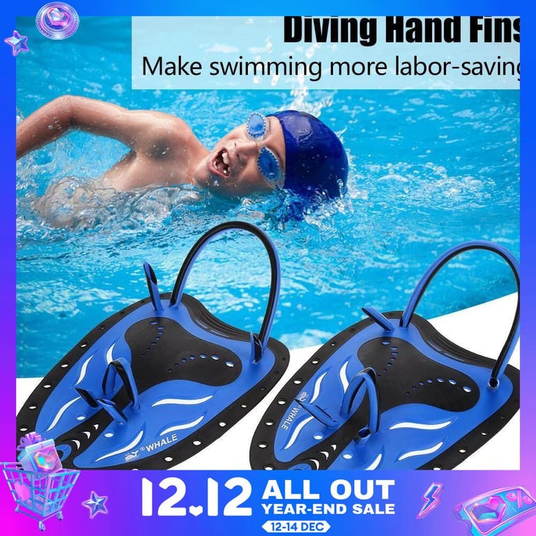 WHALE Swimming Diving Hand Fins Paddles Webbed Training Fin Scuba Equipment