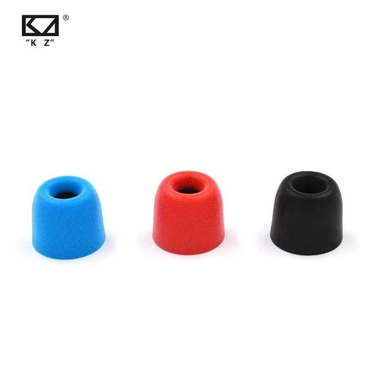 KZ Original 3Pair(6pcs) Noise Isolating Comfortble Memory Foam Ear Tips Ear Pads Earbuds For In Earphone Headphones Red Blue