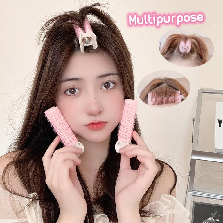 2PCS Korean Hair Curler Hair Root Fluffy Clip Fashion Bang Hair Curler Hair Fluffy Styling Clip Fixed Clip No Damage to Hair