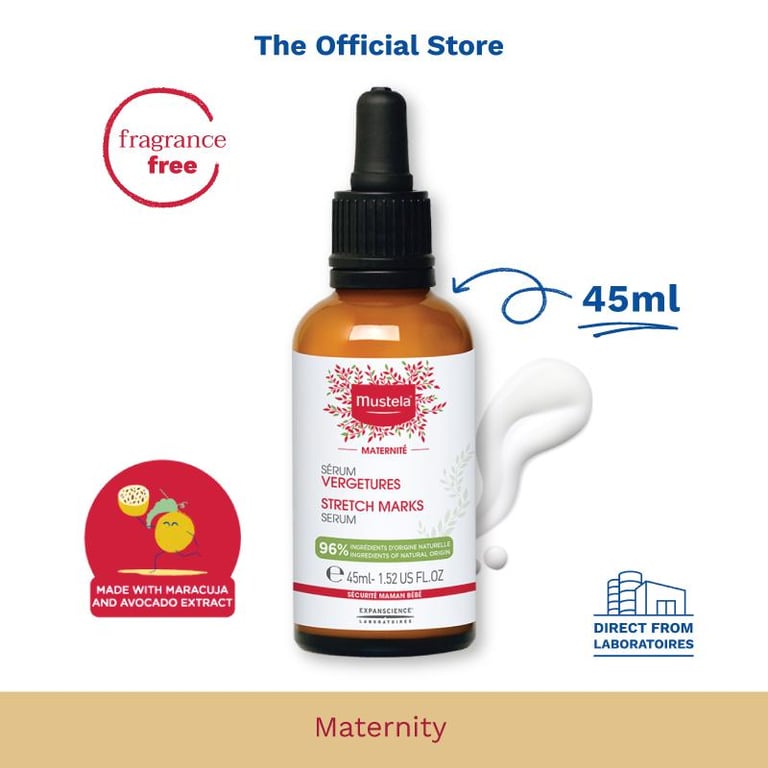 Mustela Maternite Stretch Marks Serum 45ml for Mums (Fragrance-Free)(exp 10/2024)