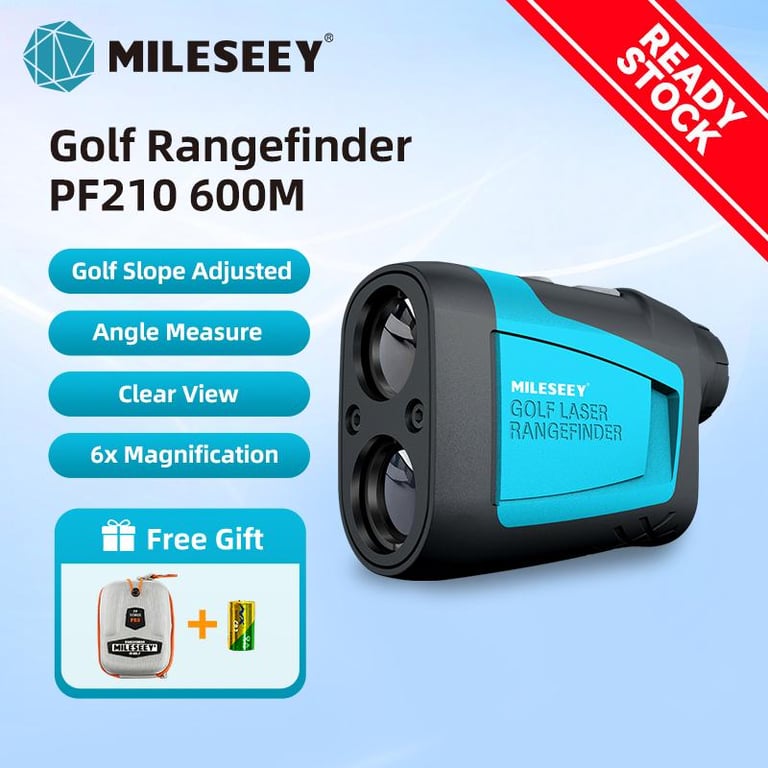 Mileseey Golf Laser Rangefinder Laser Range Finder Laser Measurement Laser measure for Speed,Angle,Distance-656Yard 6X