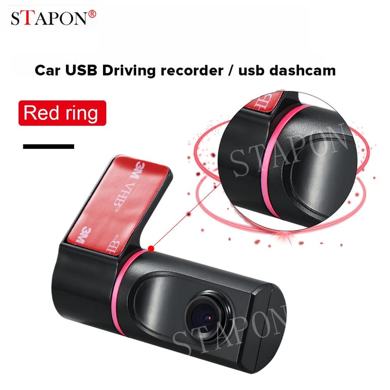 STAPON dashcam 1280x720p USB DVR for android unit ADAS Automatic loop recording Collision lock file S15