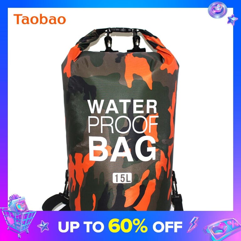 Camouflage Outdoor Waterproof Bag Snorkeling Bag Single Shoulder Upstream Drifting Swimming Travel Storage Bag Beach Seaside Backpack