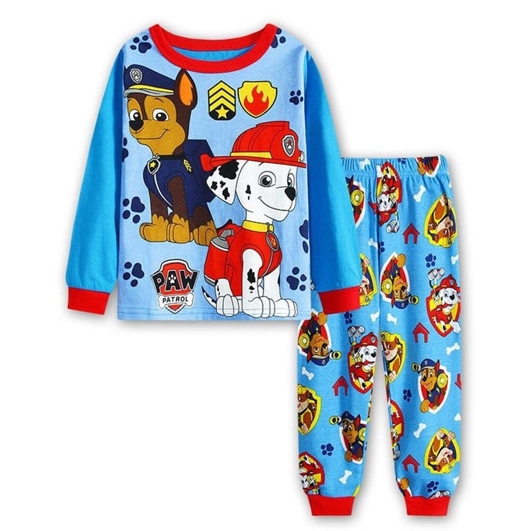 Paw Patrol Boys Pajamas Set Girls Long Sleeve T-shirt Underpants Children's Underwear Suit Boy's Air-conditioning Suit Boy's Home Casual Fashion Underwear Home Clothes 2Pcs