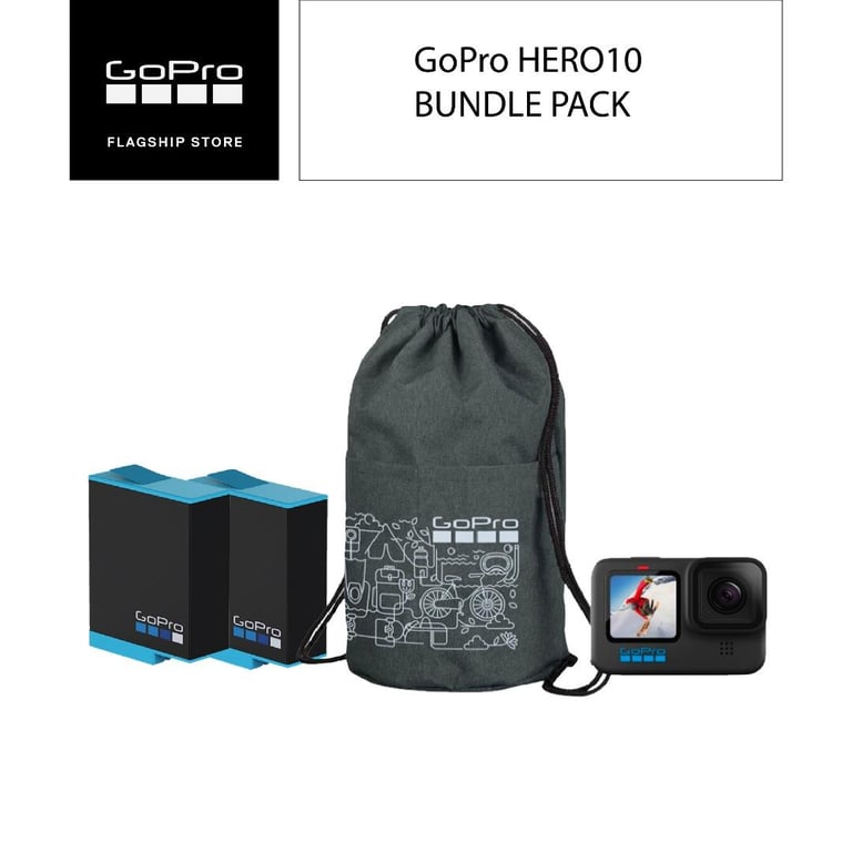 GoPro HERO10 Black Bundle ( Two Extra Batteries )