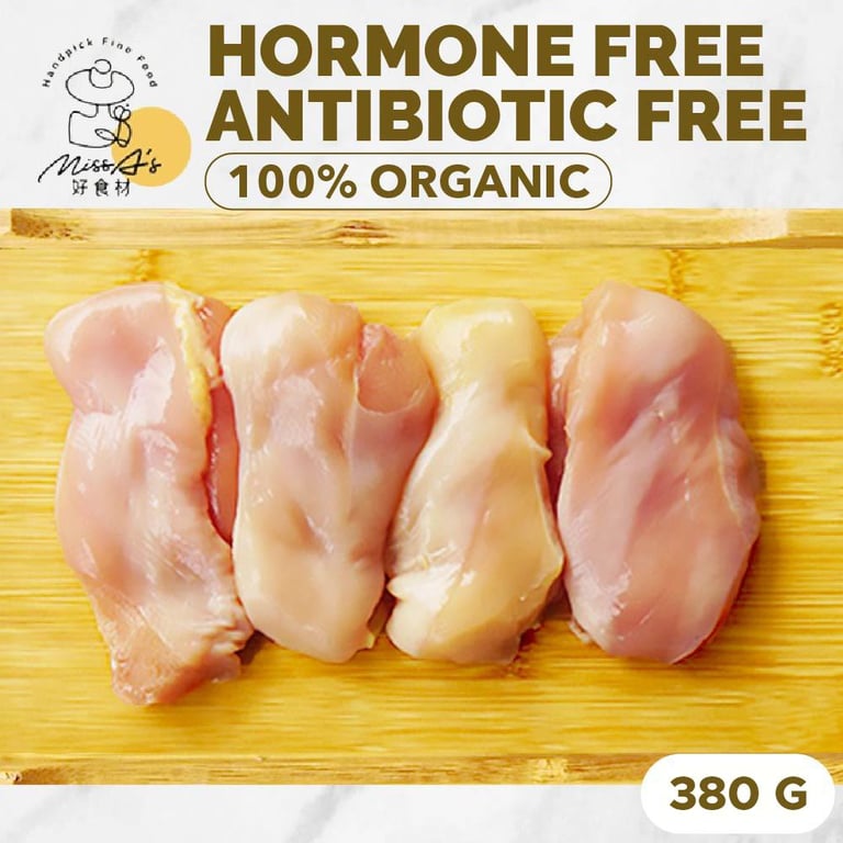 Fitness Fresh French Chicken Skinless Breast Meat Poulet 法国-日龄走地鸡胸肉 380g
