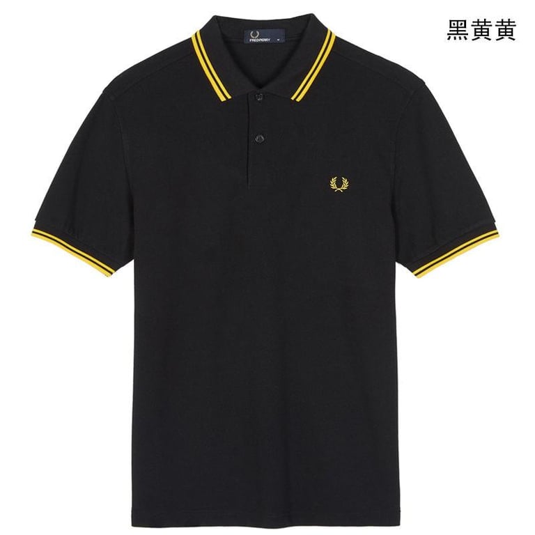 3# wheat ears fred perry laurel men's polo shirt letter embroidery cotton short-sleeved Paul slim lapel M3600