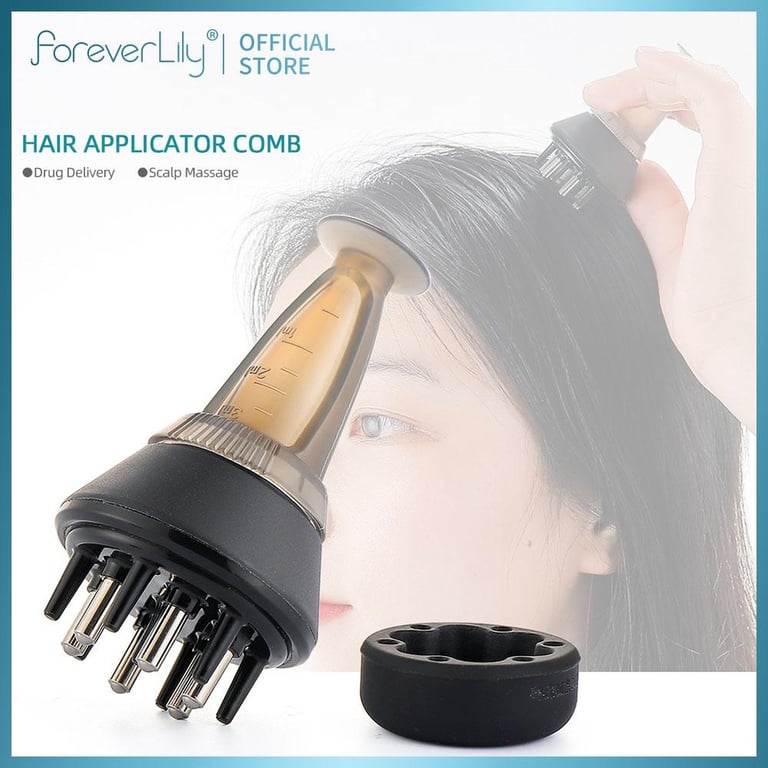 foreverlily Scalp Applicator Comb for Hair Scalp Treatment Oil Liquid Guiding Comb Hair Growth Hair Brush Massager Hair Care Tool Anti Hair loss
