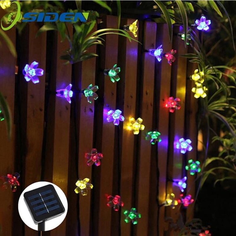 ♥Ready Stock +FREE♥3M 6M Cherry Blossom Flower Garland Lighting Solar / Battery Powered Led String Fairy Lights Holiday Outdoor Garden Decor