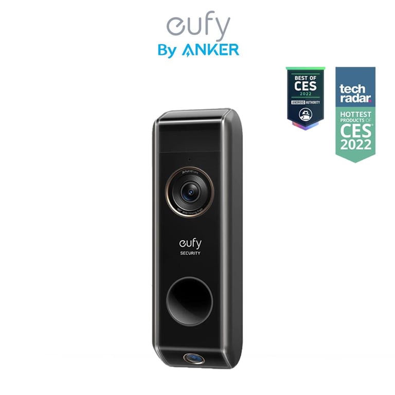 eufy Security Video Doorbell Dual Camera (Battery-Powered) Add-on, Dual Motion Detection, Package Detection, 2K HD, Family Recognition, No Monthly Fee, Must Use With Homebase 2