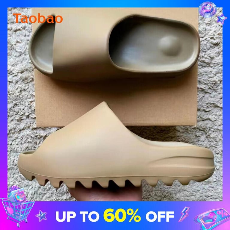Coconut Slippers for Men and Women Outer Wear Summer Thick-Soled Outdoor Couple Non-Slip Beach Soft Bottom Slippers Yeezy