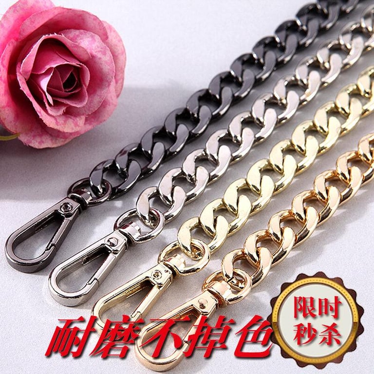 Bag Chain Accessories Metal Chain Bag Chain Single Purchase Shoulder Messenger Bag with Flat Iron Chain No Fading Replaceable